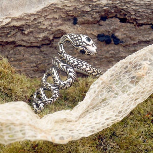 Large Silver Snake Ring - RSS-2400 picture
