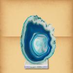 Teal Blue Agate Slice - GMA-110