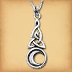 Silver Celtic Moon Pendant - PSS-206