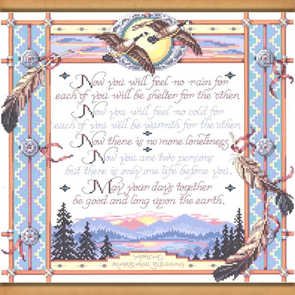 Apache Wedding Blessing Cross Stitch Pattern - *Clearance* - SIX-107