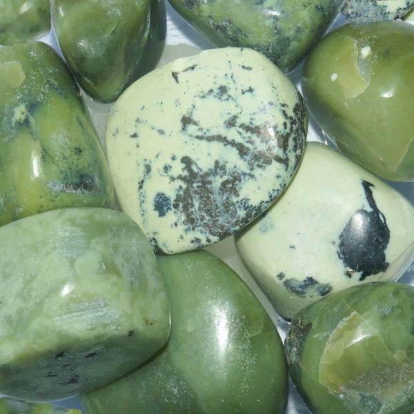 Serpentine Tumbled Gemstones - CRY-SER
