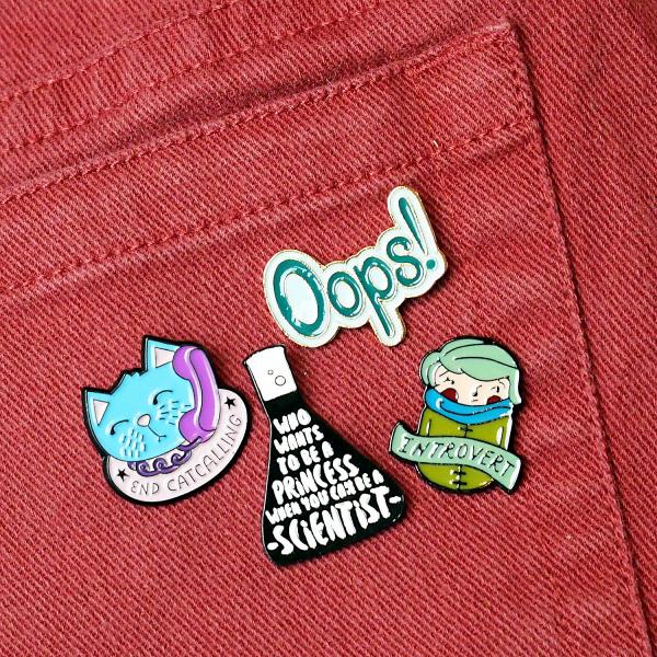 "Oops" Enamel Pin - PIN-070 picture