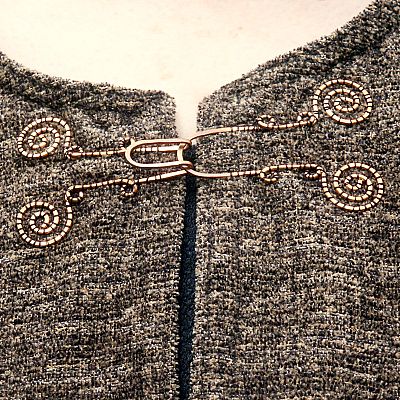 Charcoal Grey Full Circle Cloak with Pockets - CLK-092 picture
