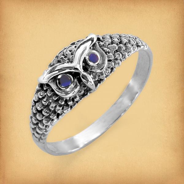 Silver Owl Ring - RSS-151 picture