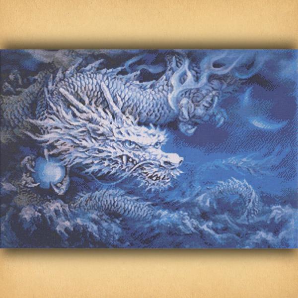 White Dragon Cross Stitch Pattern - SIX-757