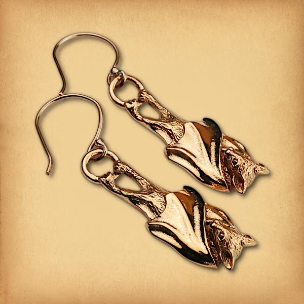 Bronze Bat Earrings - EBZ-G100