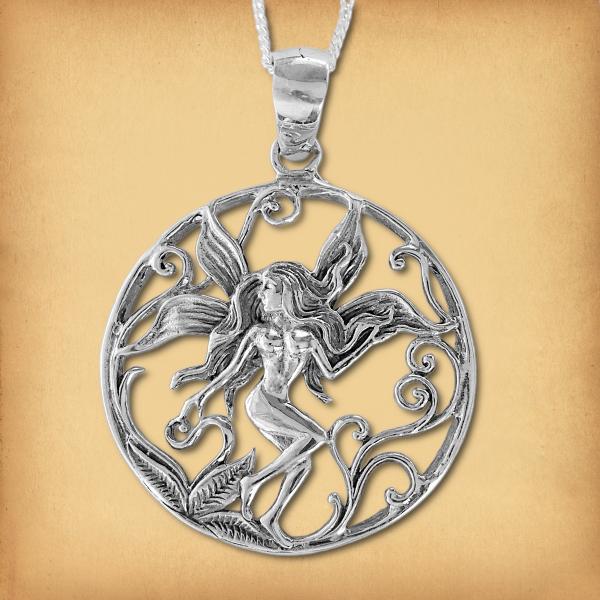 Silver Fairy Pendant - PSS-G390