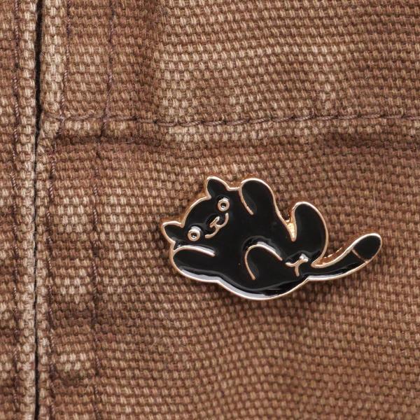 Belly Up Black Cat Enamel Pin - PIN-094 picture