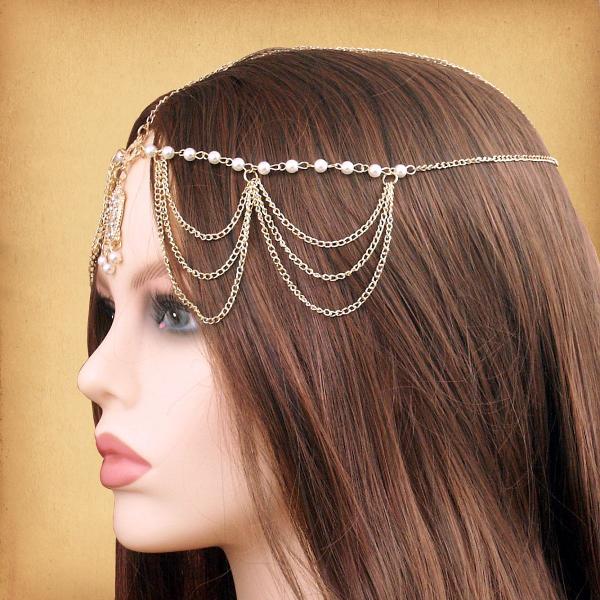 Pearl Loop Fantasy Headpiece - TIK-A130 picture