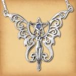 Silver Faerie Pentacle Necklace - NEC-058
