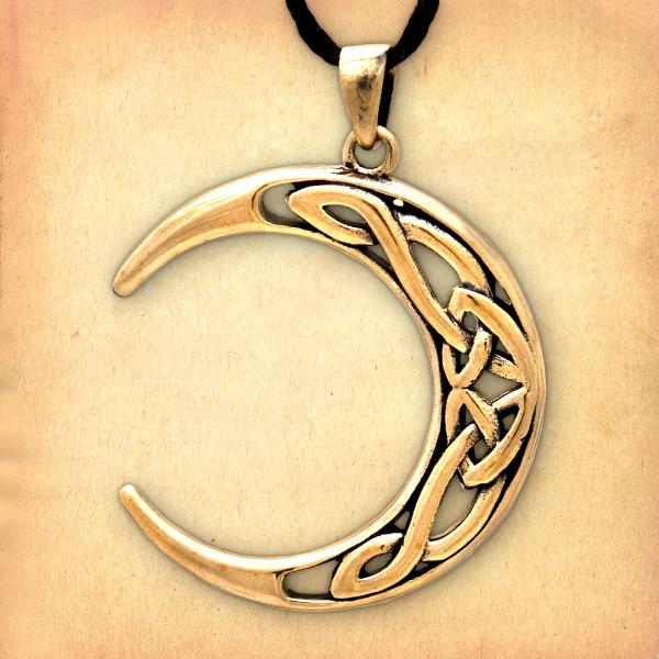 Bronze Celtic Moon Pendant - PBZ-330