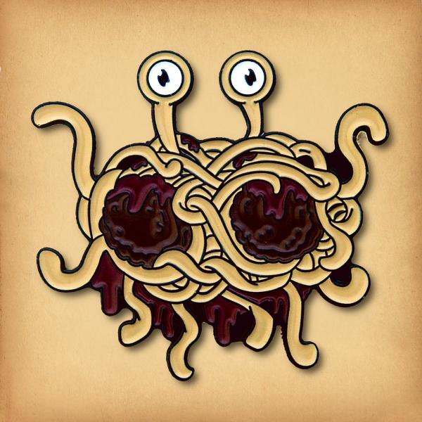 Flying Spaghetti Monster Enamel Pin - PIN-040 picture