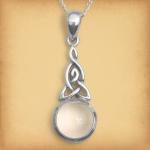 Silver Celtic Moonstone Pendant - PSS-306