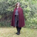 Plum Half Circle Cloak - CLK-117