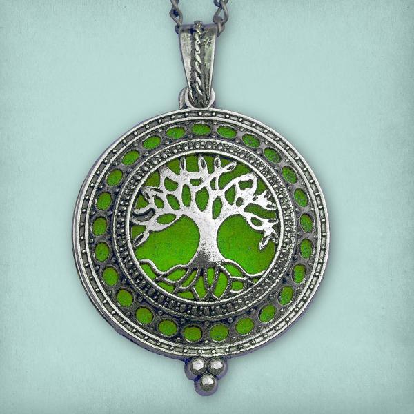 Tree of Life Aromatherapy Locket - Silver Tone - PBM-AT1-S picture