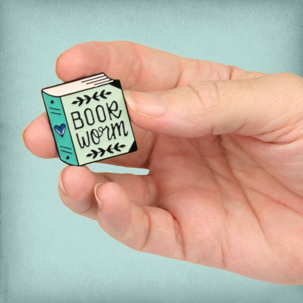 "Book Worm" Enamel Pin - PIN-068 picture