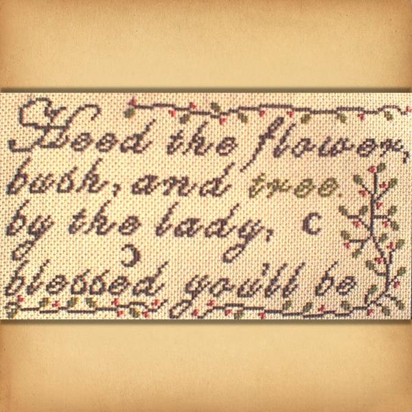 "Heed the Flower" Cross Stitch Pattern - *Clearance* - SIS-066