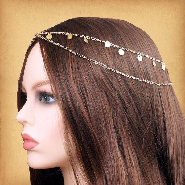 Gold Disk Fantasy Headpiece - TIK-A140 picture