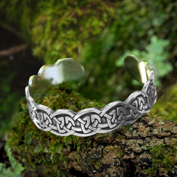 Celtic Braid Pewter Bracelet - BRC-208 picture