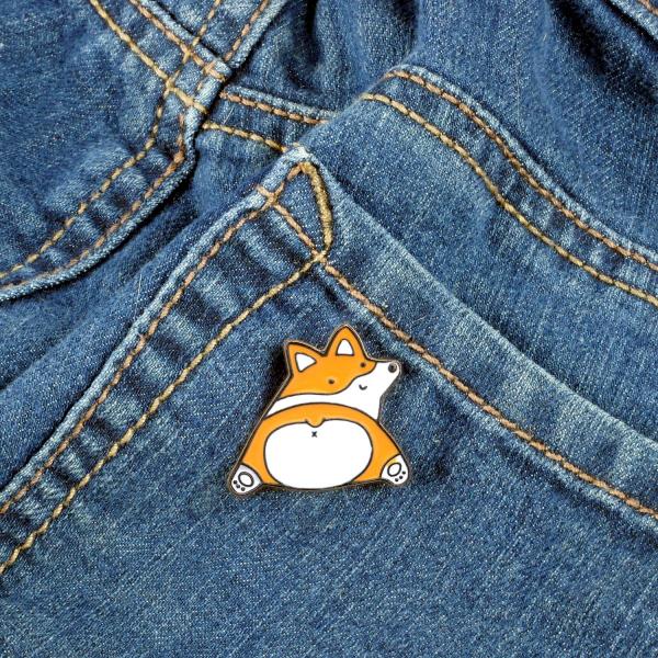 Corgi Flop Enamel Pin - PIN-114 picture