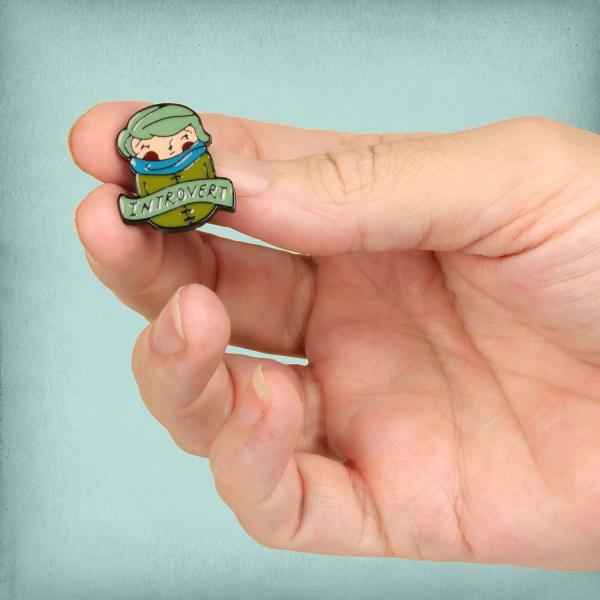 Introvert Enamel Pin - PIN-046 picture