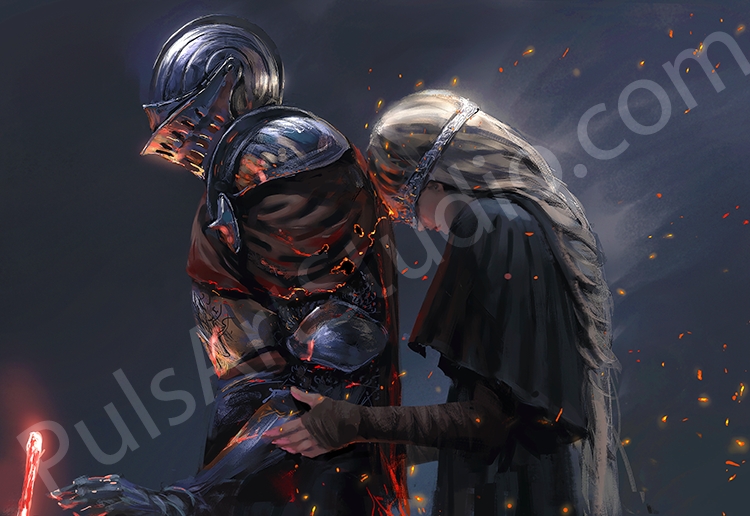 Dark Souls 3: "Fire and Ash" (Poster/Playmat/XL Canvas)