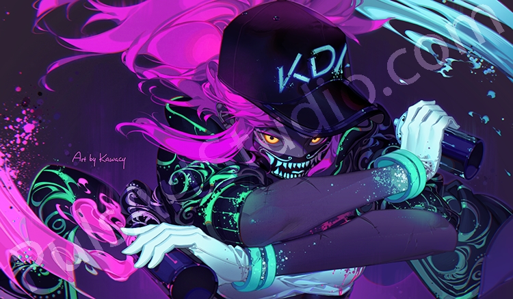 LoL: K/DA Akali (Poster/Playmat/XL Canvas) picture