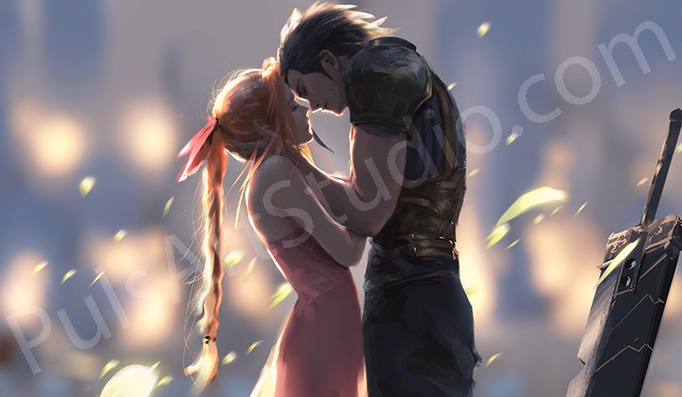 FFVII: Zack & Aerith "Lifestream" (Poster/Playmat/XL Canvas) picture