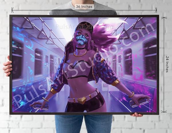 LoL: K/DA Akali (Poster/Playmat/XL Canvas) picture