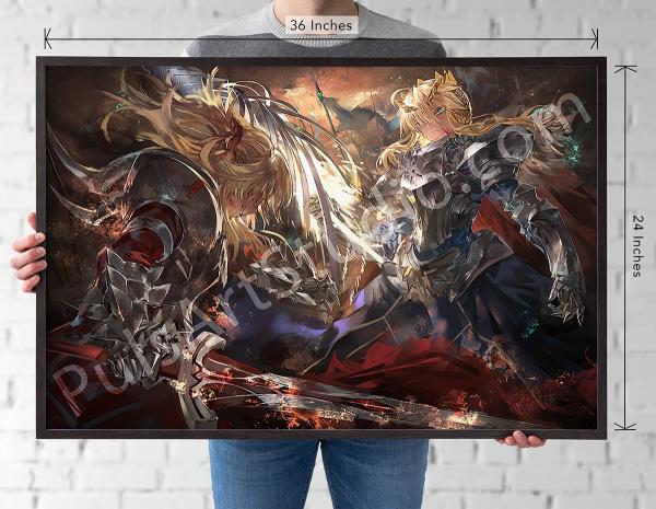 Fate: Saber vs Mordred (Poster/Playmat/XL Canvas) picture