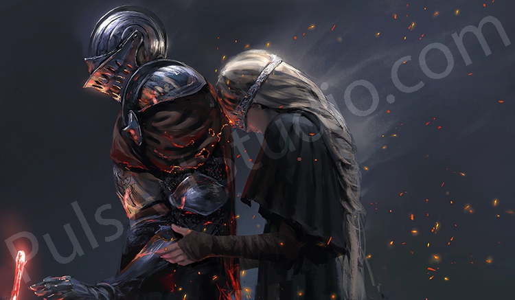 Dark Souls 3: "Fire and Ash" (Poster/Playmat/XL Canvas) picture