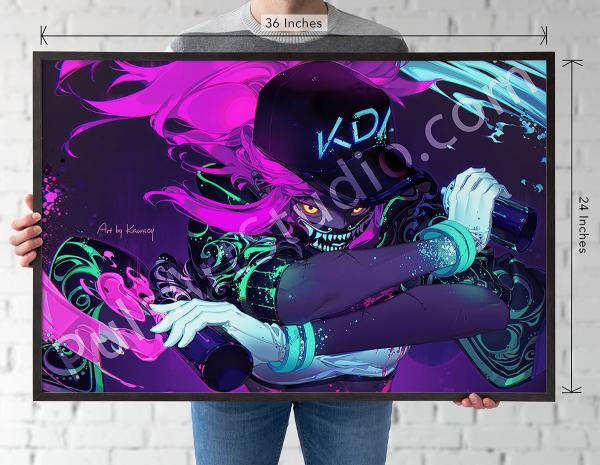 LoL: K/DA Akali (Poster/Playmat/XL Canvas) picture