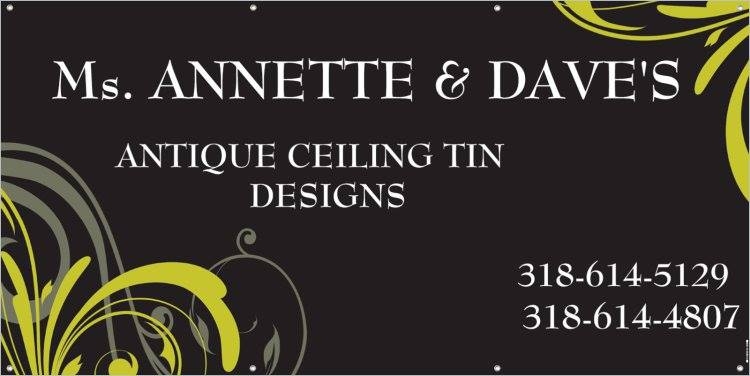 Ms. Annette and Dave's Antique Ceiling Tins