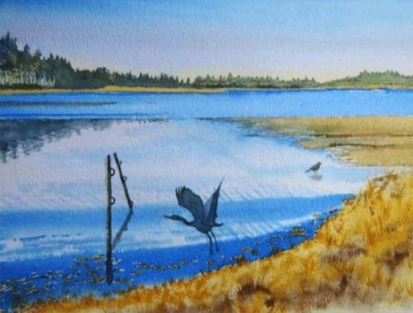 Blue Heron, Sand Lake Estuary II picture