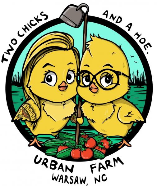 Two chicks and a hoe urban farm