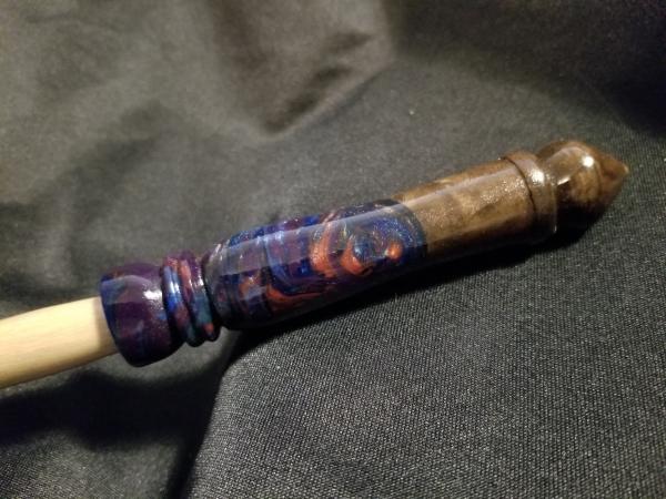 Walnut Burl and Space Hybrid Wand