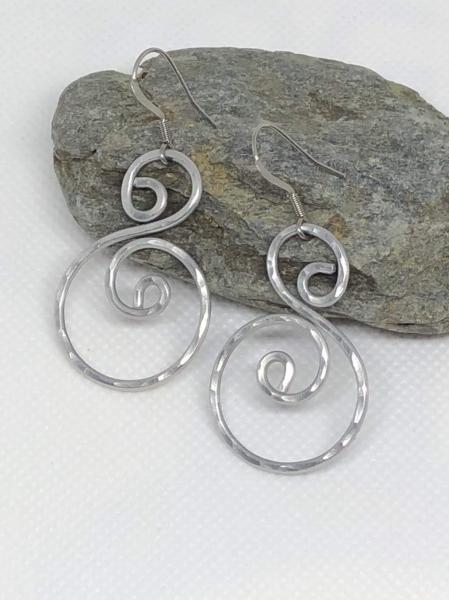 Hand Sculpted Aluminum Wire Earrings picture