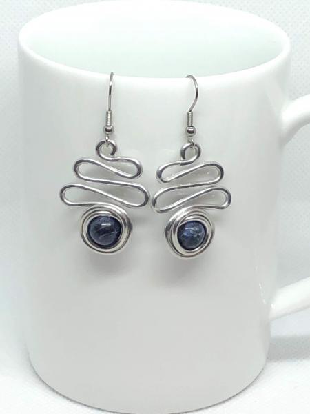 Gemstone Wire Wrapped Earrings picture