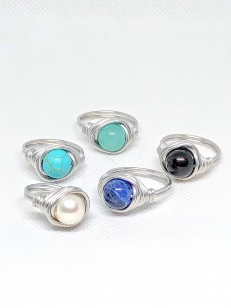 Wire Wrapped Gemstone Rings