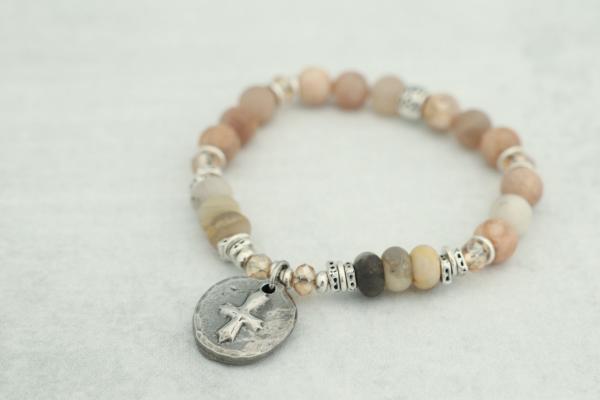 Matte Sunstone Charm Bracelet