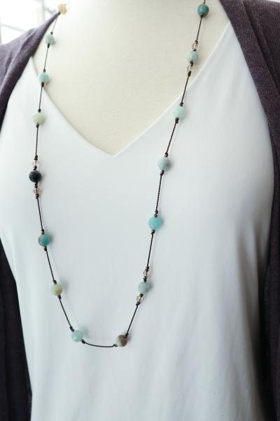 Gorgeous Amazonite & Crystal Necklace picture