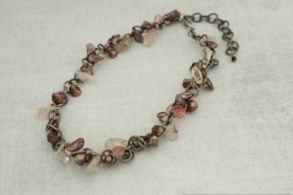 Unique Pearl & Stone Necklace picture