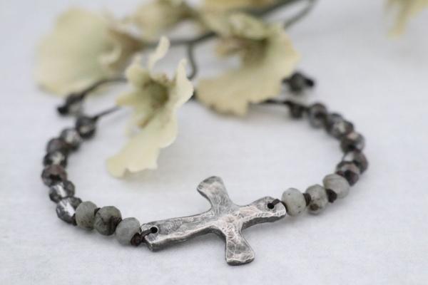 Cast Pewter Cross Bracelet picture