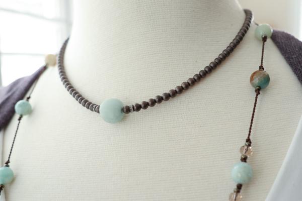 Amazonite w/ Bronze Hematite Choker picture