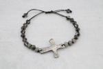 Cast Pewter Cross Bracelet