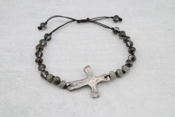 Cast Pewter Cross Bracelet picture