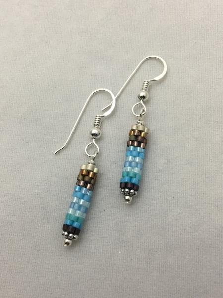 Small Beaded Bead Earrings