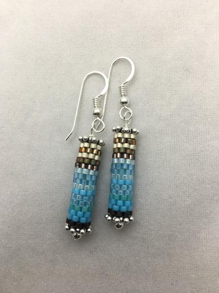 Turquoise Beaded Bead Earrings