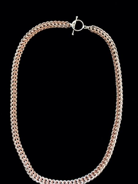 Full Persian 6 in 1 Sterling Silver and Rose Gold Chain