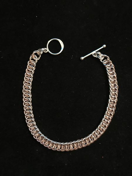 Half Persian 4 in 1 Sterling Silver and Rose Gold Bracelet